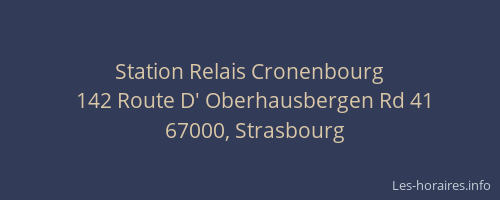 Station Relais Cronenbourg