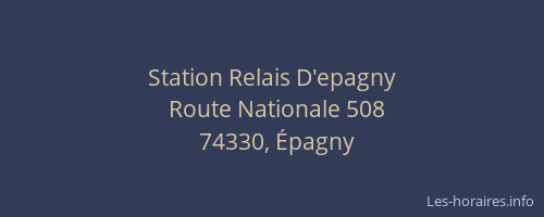 Station Relais D'epagny
