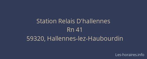 Station Relais D'hallennes