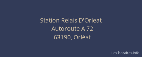 Station Relais D'Orleat