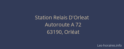 Station Relais D'Orleat