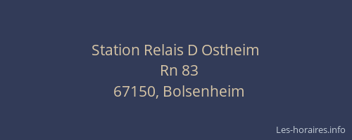 Station Relais D Ostheim