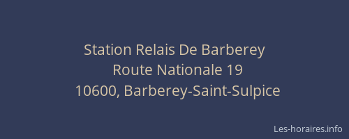 Station Relais De Barberey