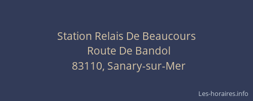 Station Relais De Beaucours