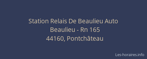 Station Relais De Beaulieu Auto