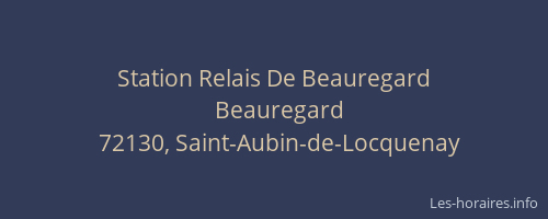 Station Relais De Beauregard