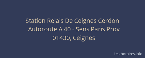 Station Relais De Ceignes Cerdon