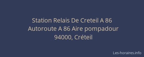 Station Relais De Creteil A 86