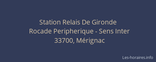 Station Relais De Gironde
