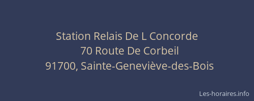 Station Relais De L Concorde