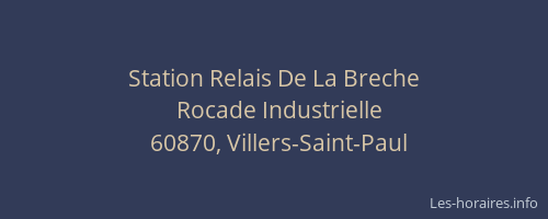 Station Relais De La Breche