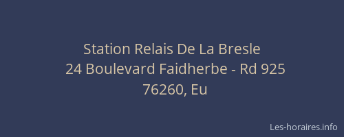 Station Relais De La Bresle