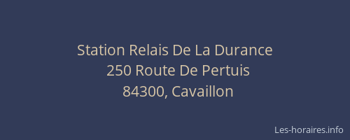 Station Relais De La Durance