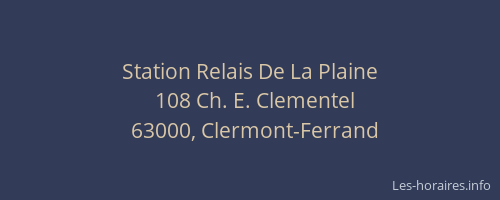 Station Relais De La Plaine