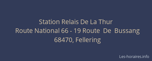 Station Relais De La Thur