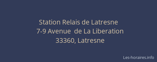 Station Relais de Latresne