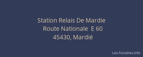 Station Relais De Mardie