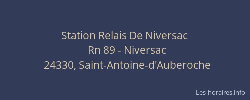 Station Relais De Niversac