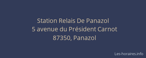 Station Relais De Panazol