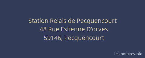 Station Relais de Pecquencourt