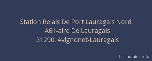 Station Relais De Port Lauragais Nord