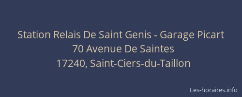 Station Relais De Saint Genis - Garage Picart