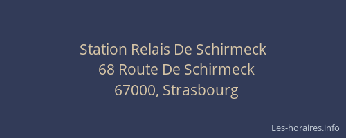 Station Relais De Schirmeck