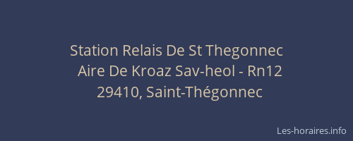 Station Relais De St Thegonnec