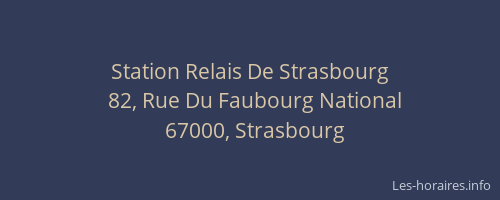 Station Relais De Strasbourg