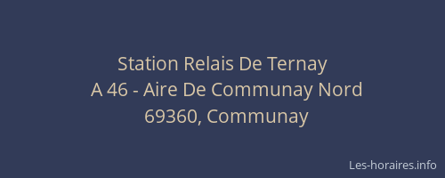 Station Relais De Ternay