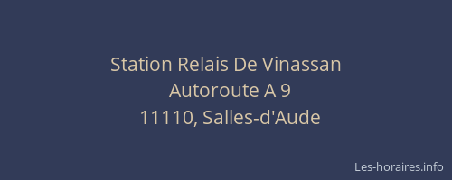 Station Relais De Vinassan