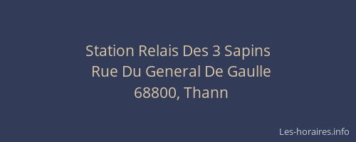 Station Relais Des 3 Sapins