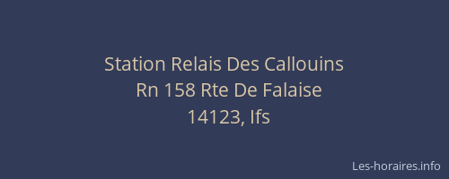 Station Relais Des Callouins