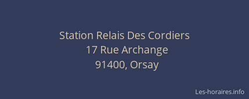 Station Relais Des Cordiers
