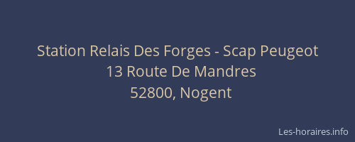 Station Relais Des Forges - Scap Peugeot