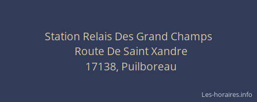 Station Relais Des Grand Champs