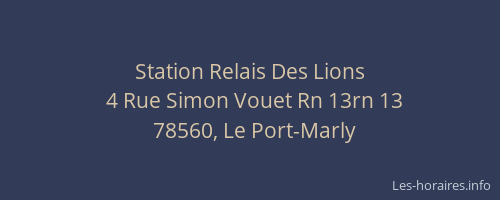 Station Relais Des Lions