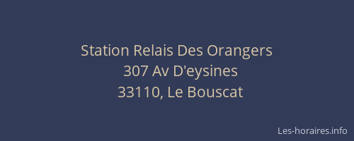 Station Relais Des Orangers