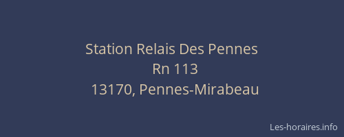 Station Relais Des Pennes