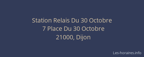 Station Relais Du 30 Octobre