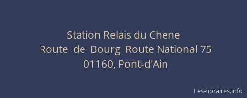 Station Relais du Chene
