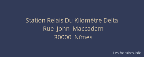 Station Relais Du Kilomètre Delta