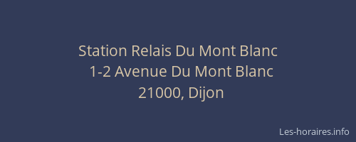 Station Relais Du Mont Blanc