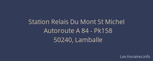 Station Relais Du Mont St Michel