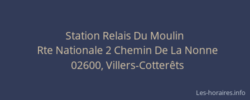 Station Relais Du Moulin