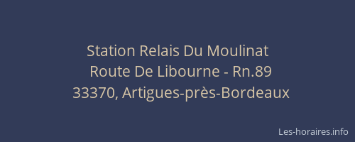 Station Relais Du Moulinat