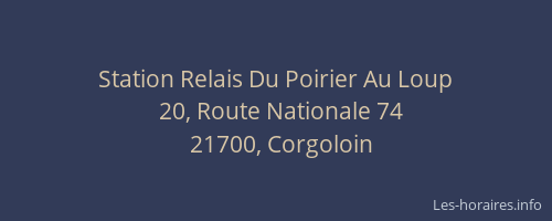 Station Relais Du Poirier Au Loup