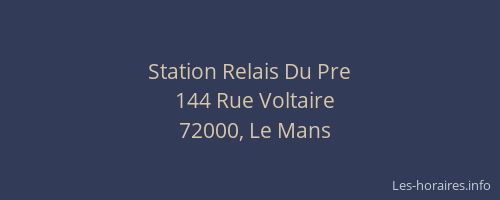 Station Relais Du Pre