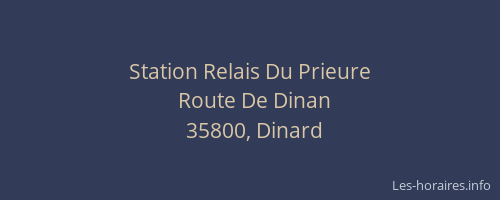 Station Relais Du Prieure