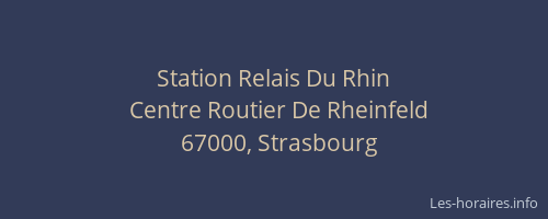 Station Relais Du Rhin